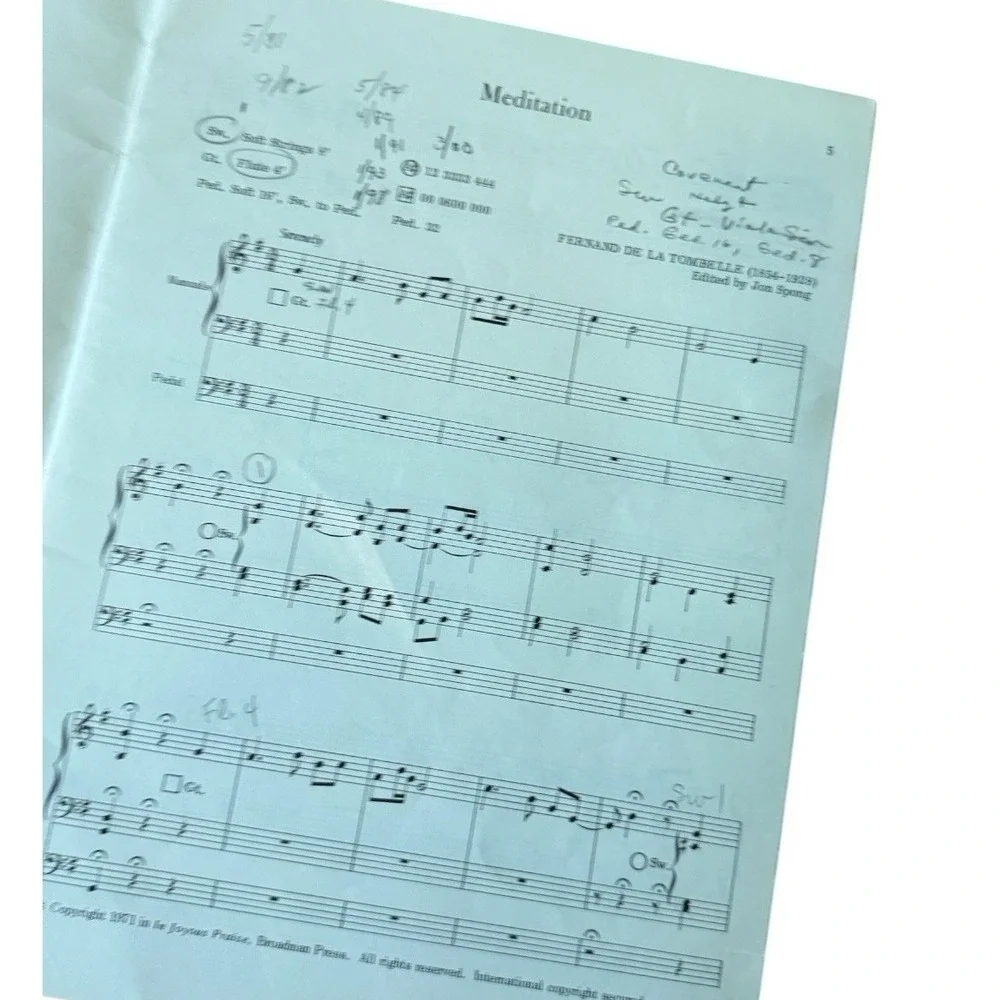 Vintage Church Organ Sheet Music Book Lot 5 Worship Wedding Hymns Organist READ